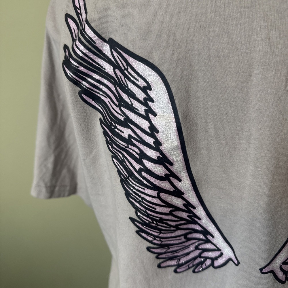 Betty Boop Angel Graphic Tee Retro Y2k Style Sparkle Angel Wings On Back  Medium - Picture 5 of 8